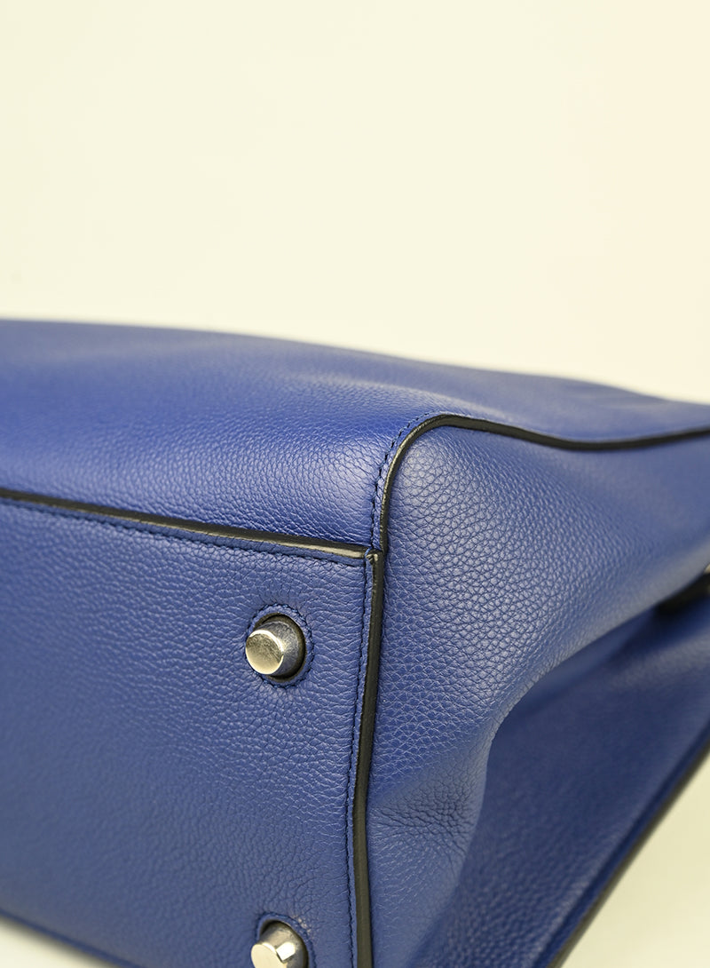 Celine Borsa Edge in pelle blu elettrico -  lesleyluxuryvintage