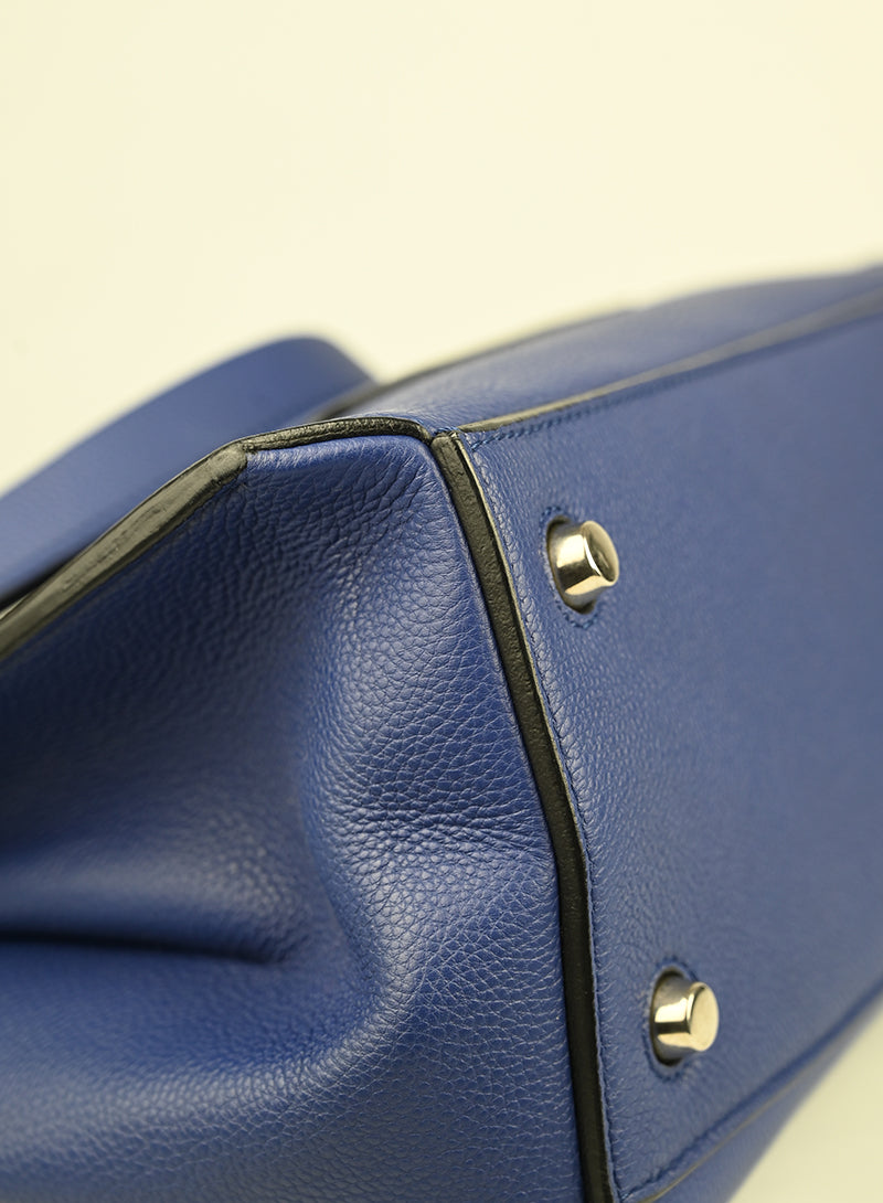 Celine Borsa Edge in pelle blu elettrico -  lesleyluxuryvintage