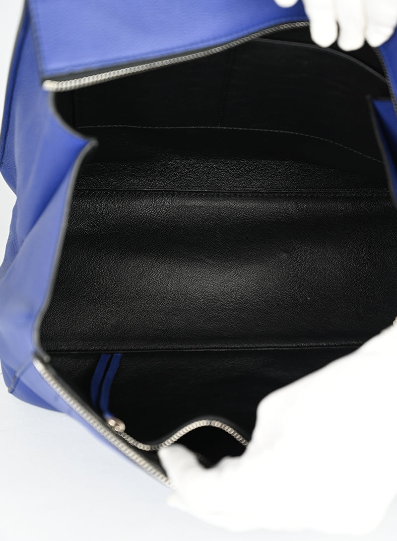 Celine Borsa Edge in pelle blu elettrico -  lesleyluxuryvintage