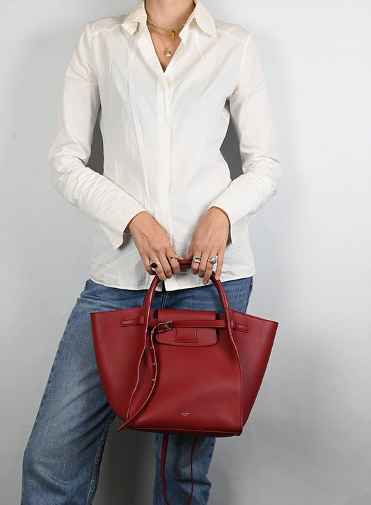 Celine Borsa Shopper in pelle rossa