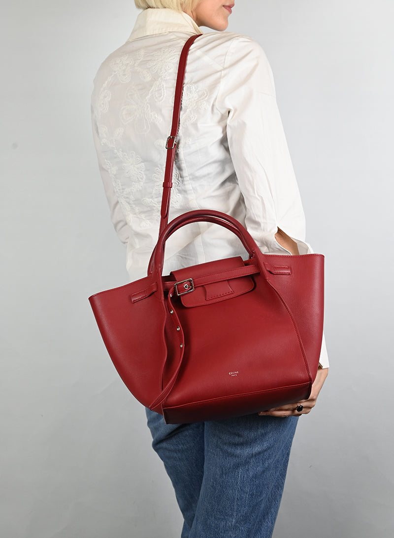 Celine Borsa Shopper in pelle rossa