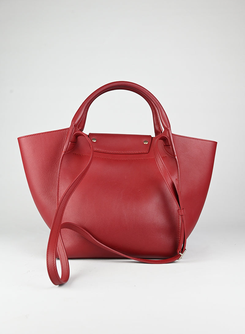 Celine Borsa Shopper in pelle rossa