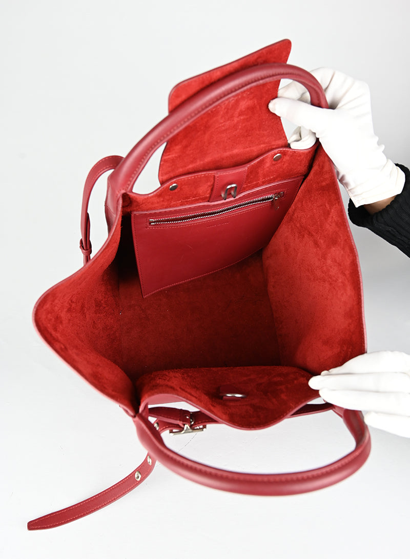 Celine Borsa Shopper in pelle rossa