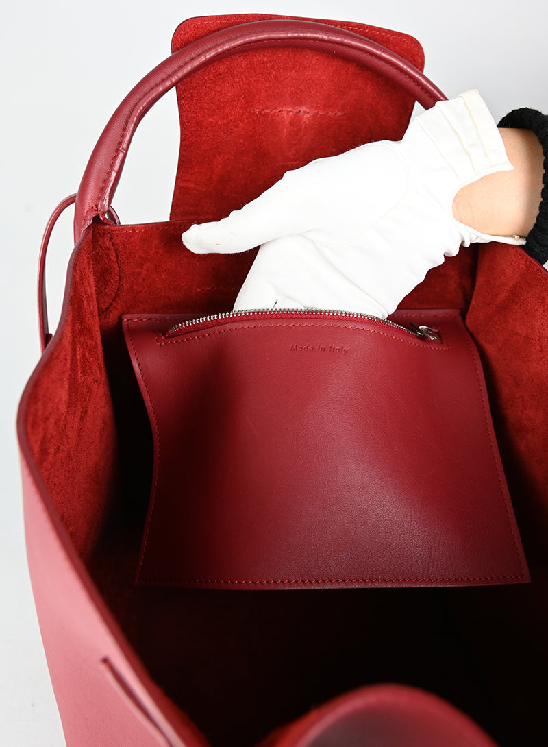 Celine Borsa Shopper in pelle rossa