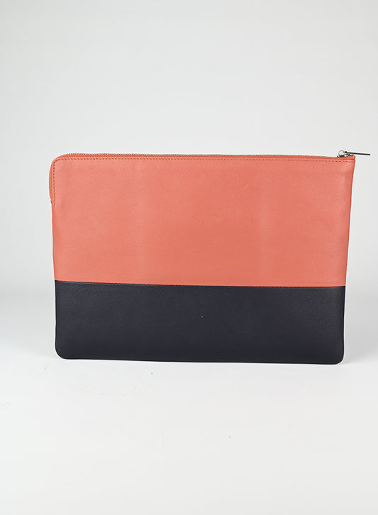 Celine Pochette Bicolor terracotta e blu