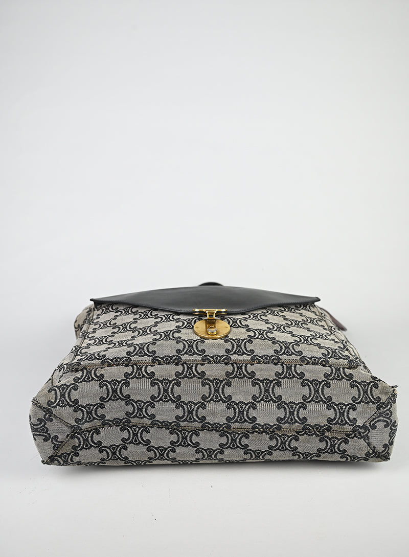 Celine Shopper Triomphe in tessuto grigio