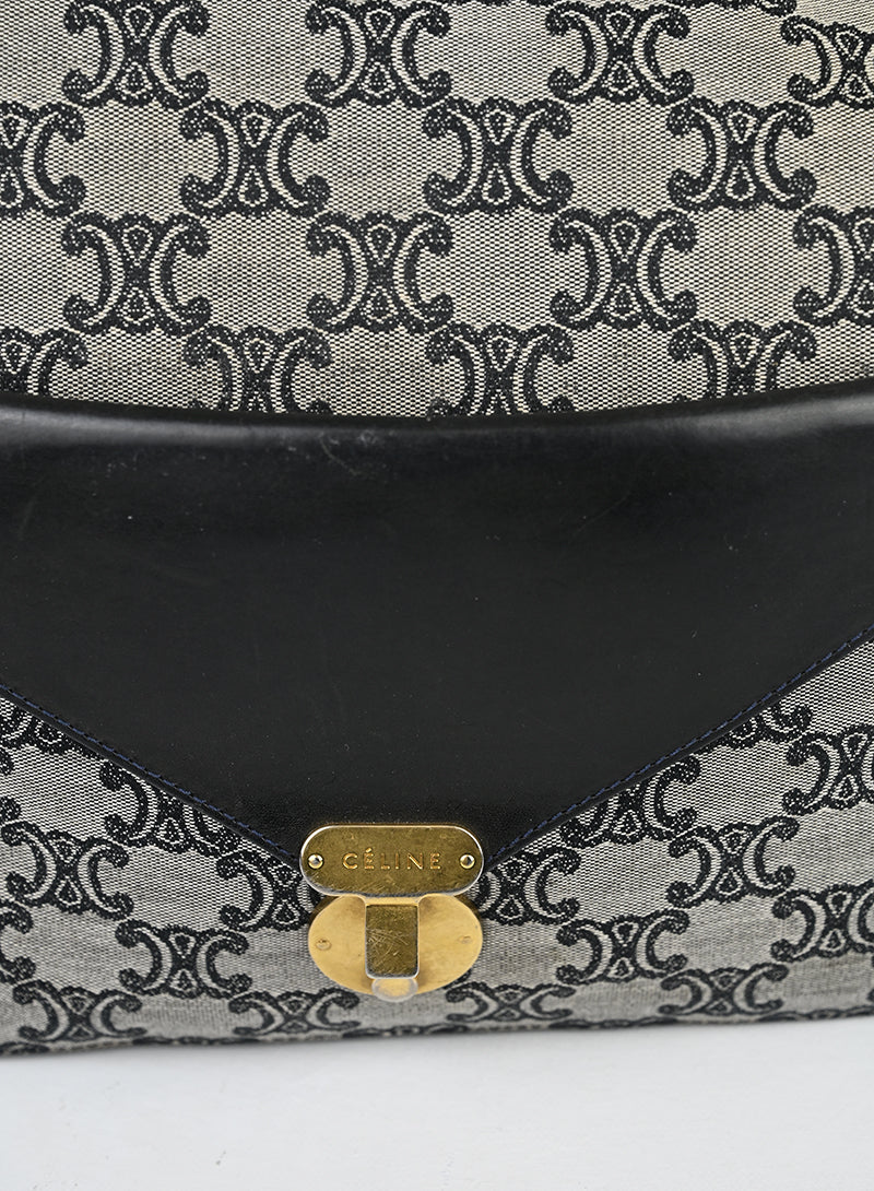 Celine Shopper Triomphe in tessuto grigio