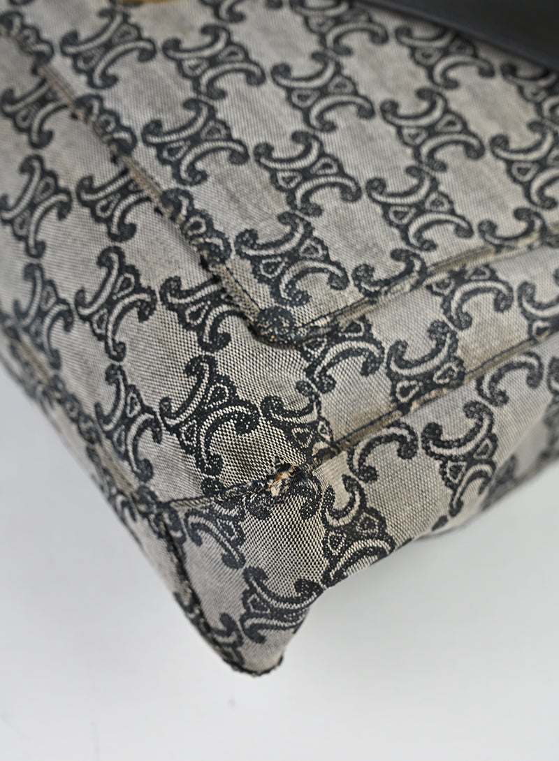 Celine Shopper Triomphe in tessuto grigio