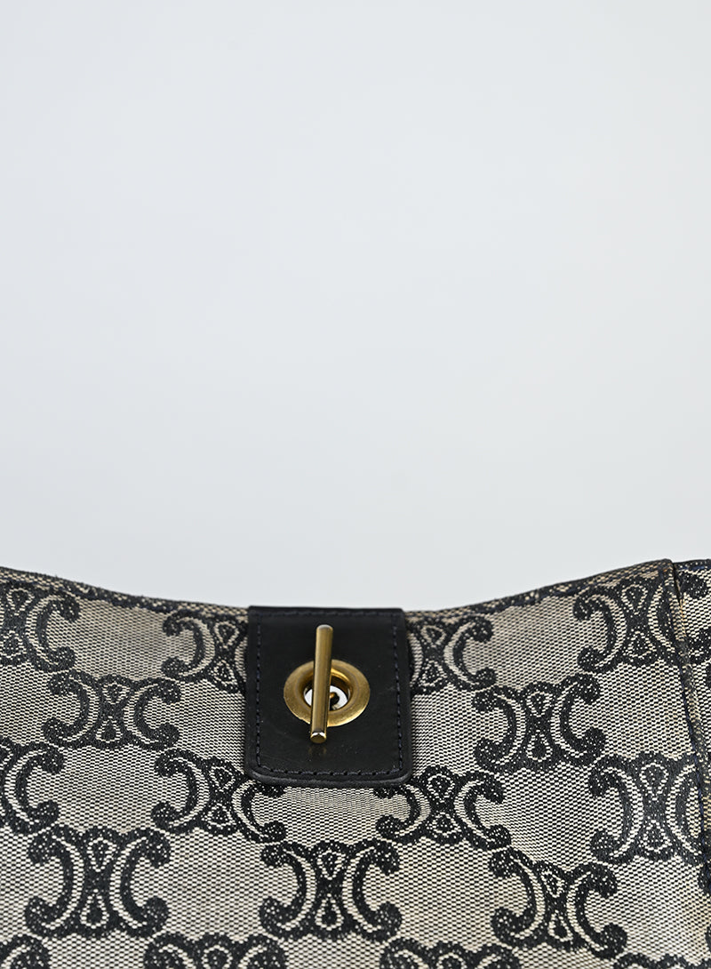 Celine Shopper Triomphe in tessuto grigio
