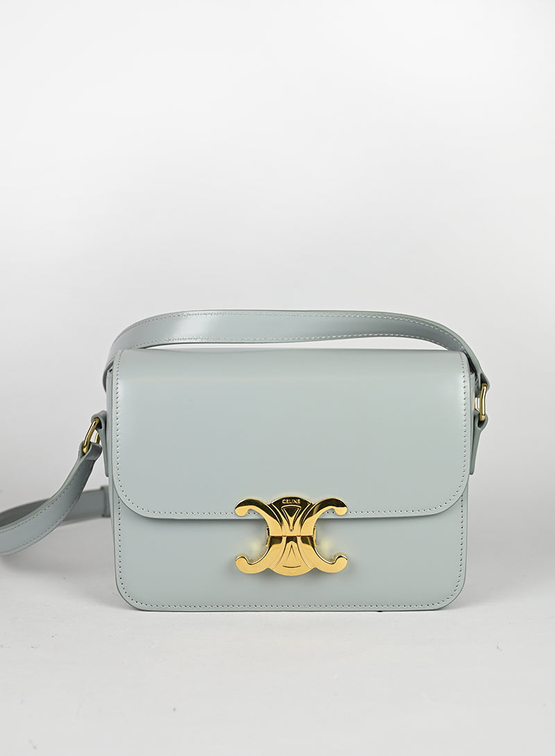Celine Borsa Triomphe in pelle azzurra