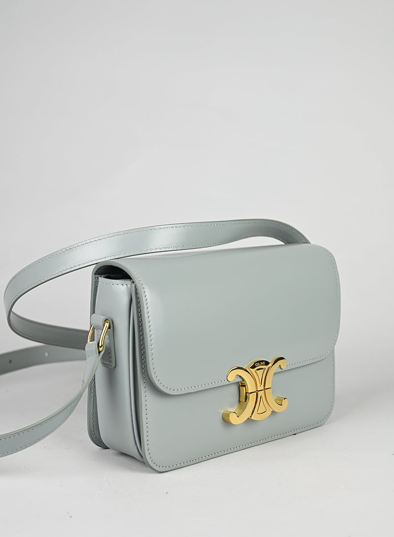 Celine Borsa Triomphe in pelle azzurra