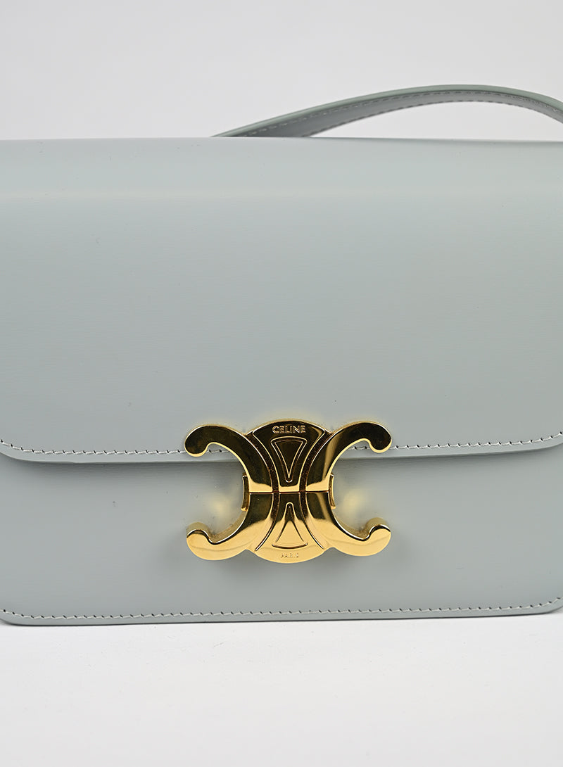 Celine Borsa Triomphe in pelle azzurra