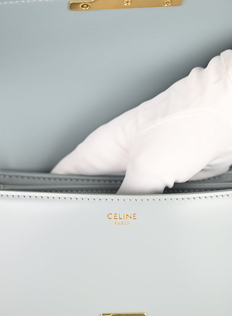 Celine Borsa Triomphe in pelle azzurra