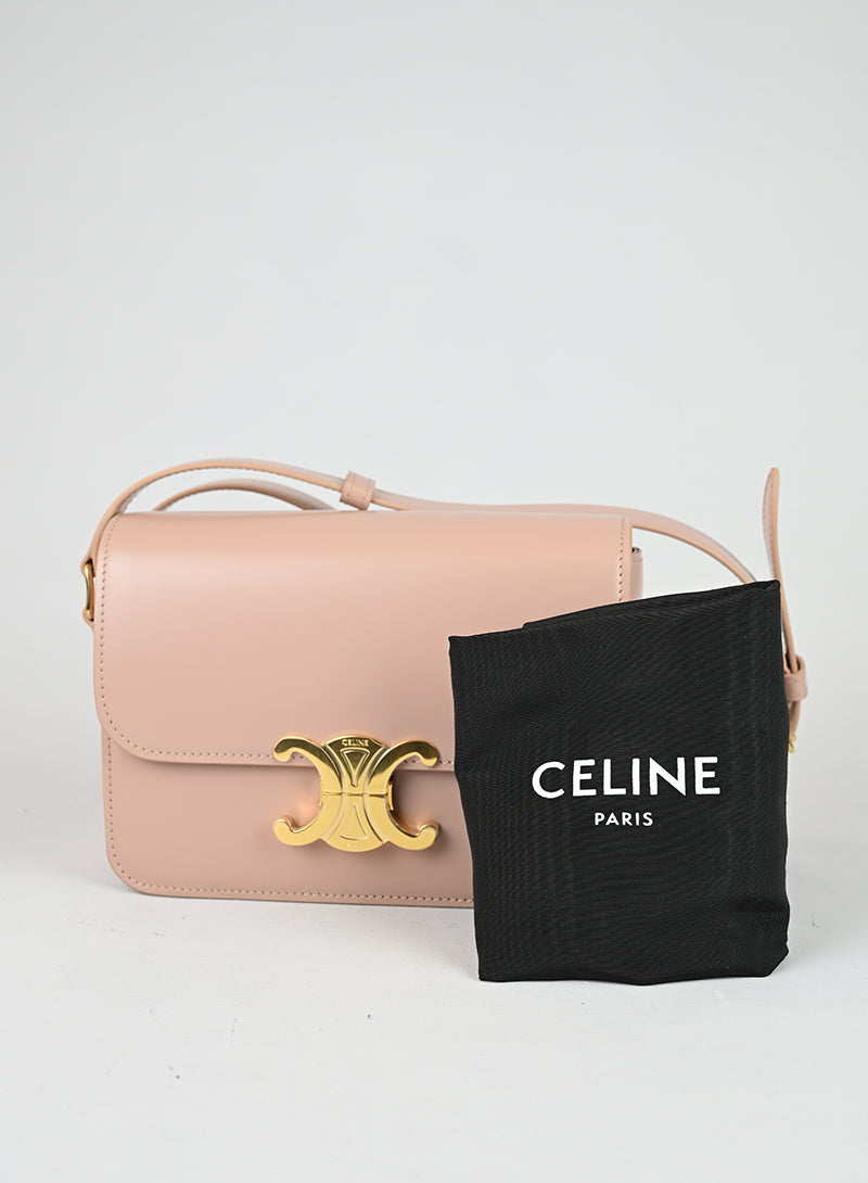 Celine Borsa Triomphe in pelle rosa cipria