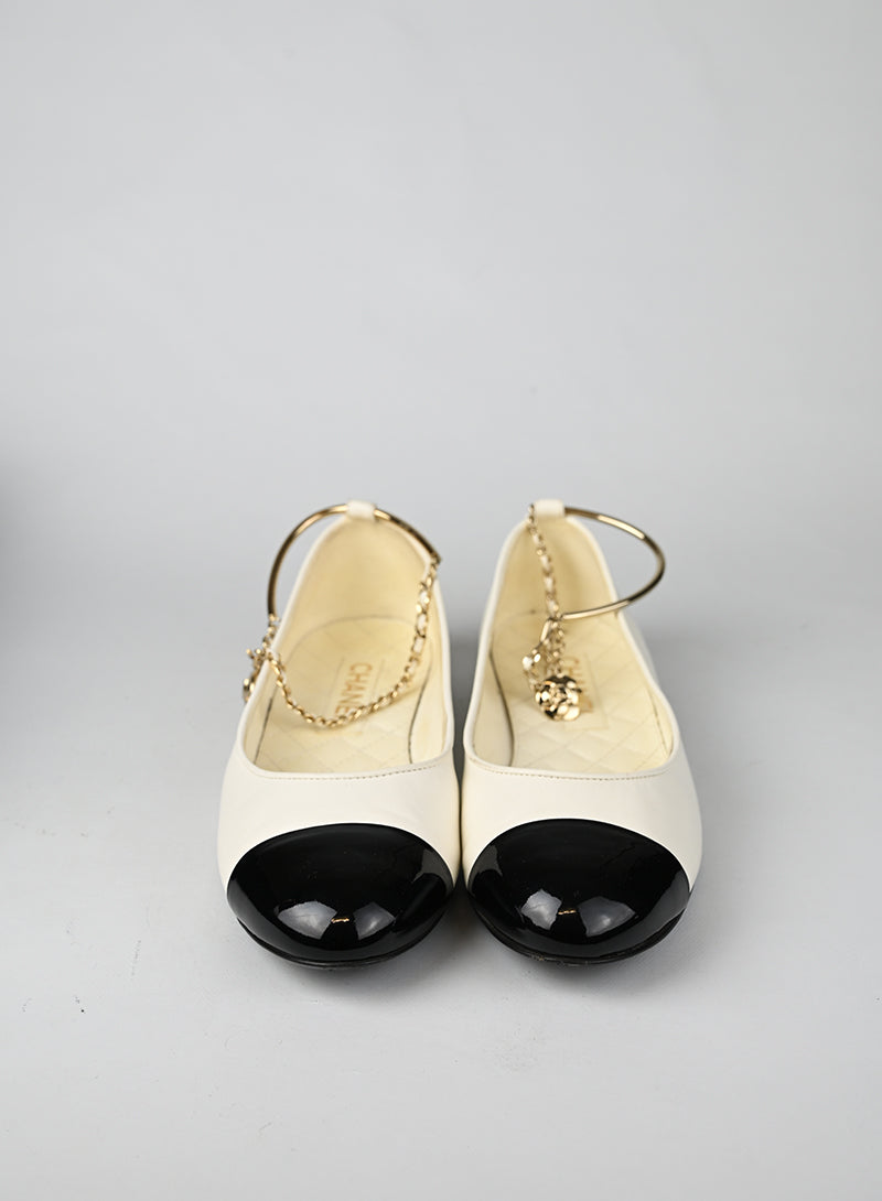 Chanel Ballerine in pelle Bianche - N. 40½