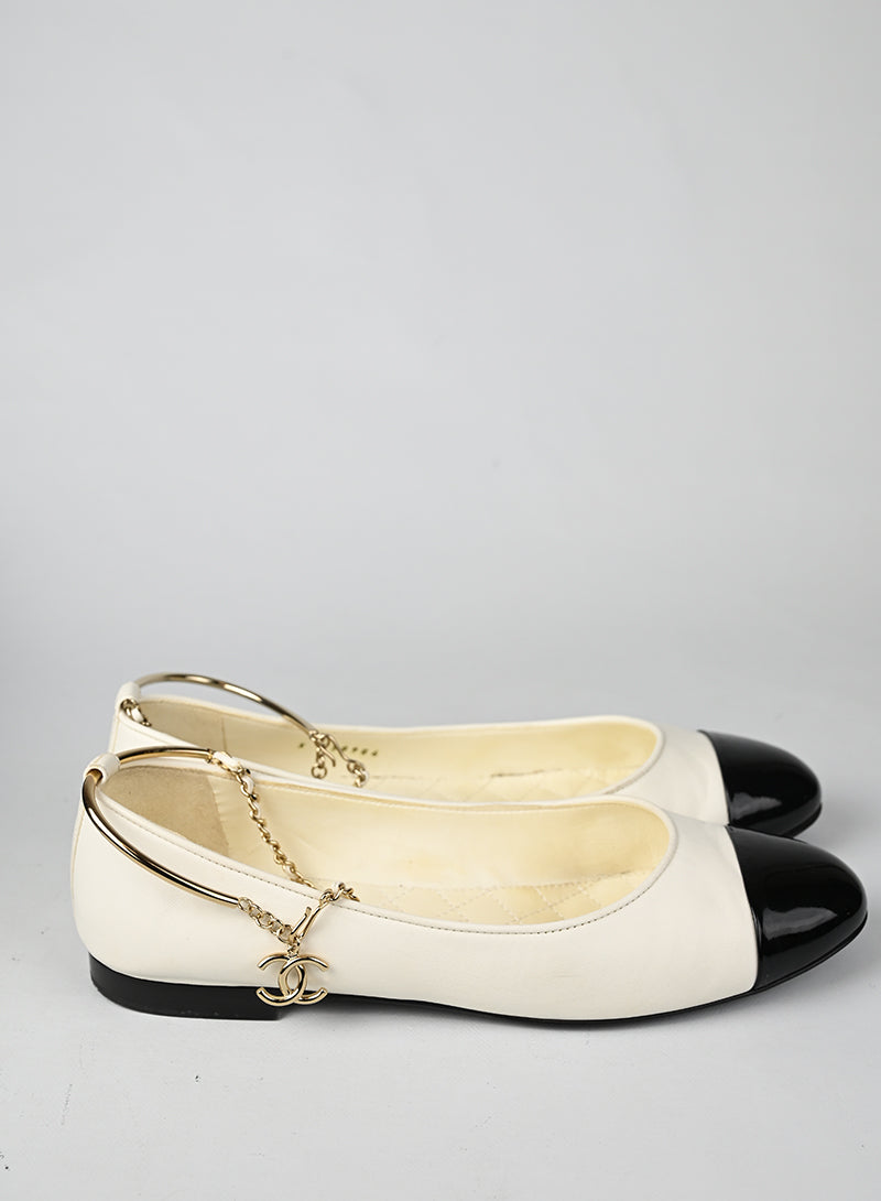 Chanel Ballerine in pelle Bianche - N. 40½