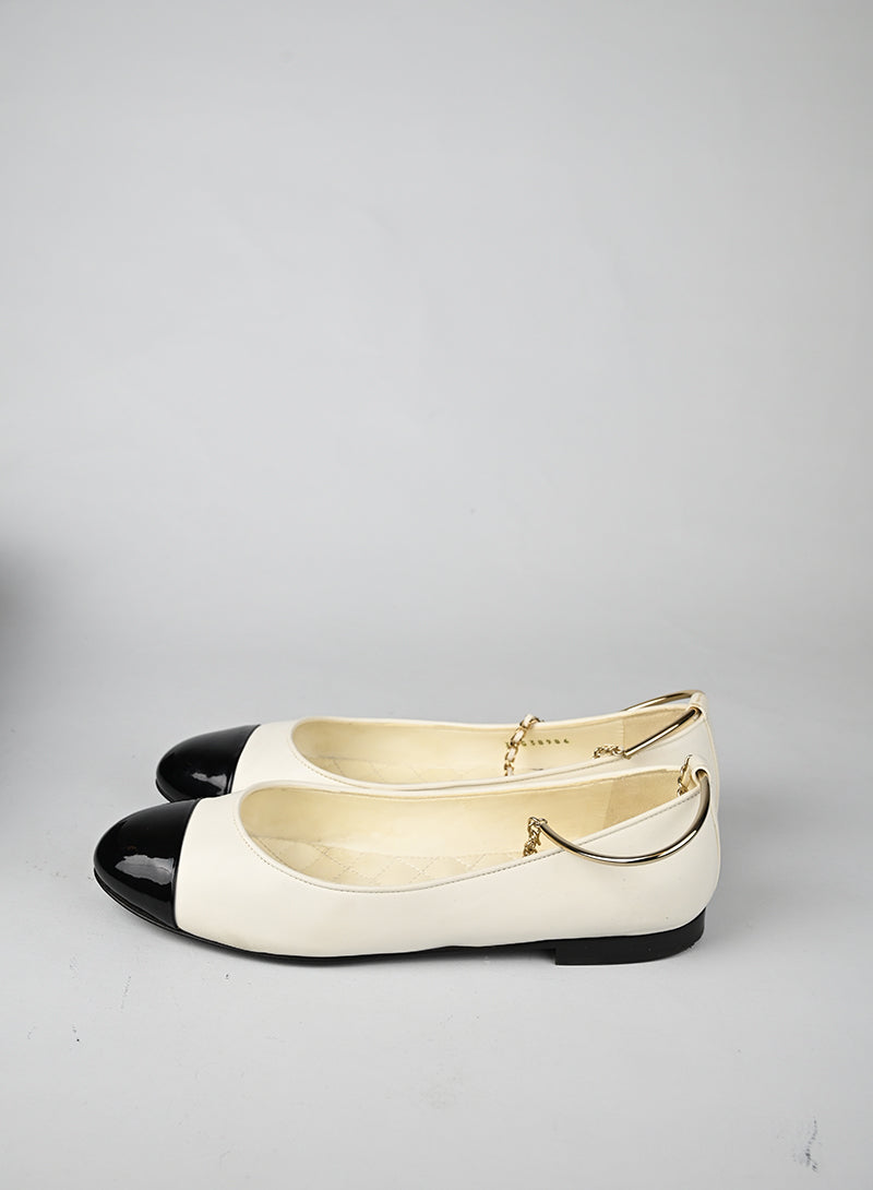 Chanel Ballerine in pelle Bianche - N. 40½