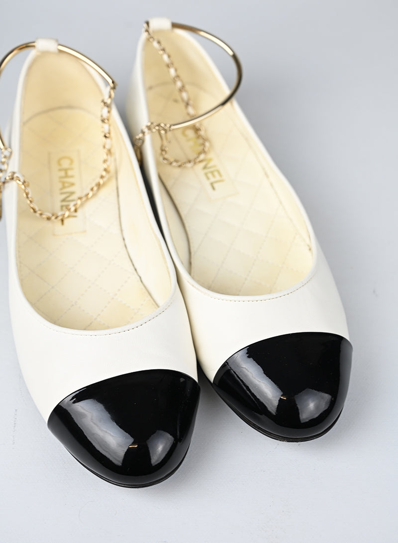 Chanel Ballerine in pelle Bianche - N. 40½