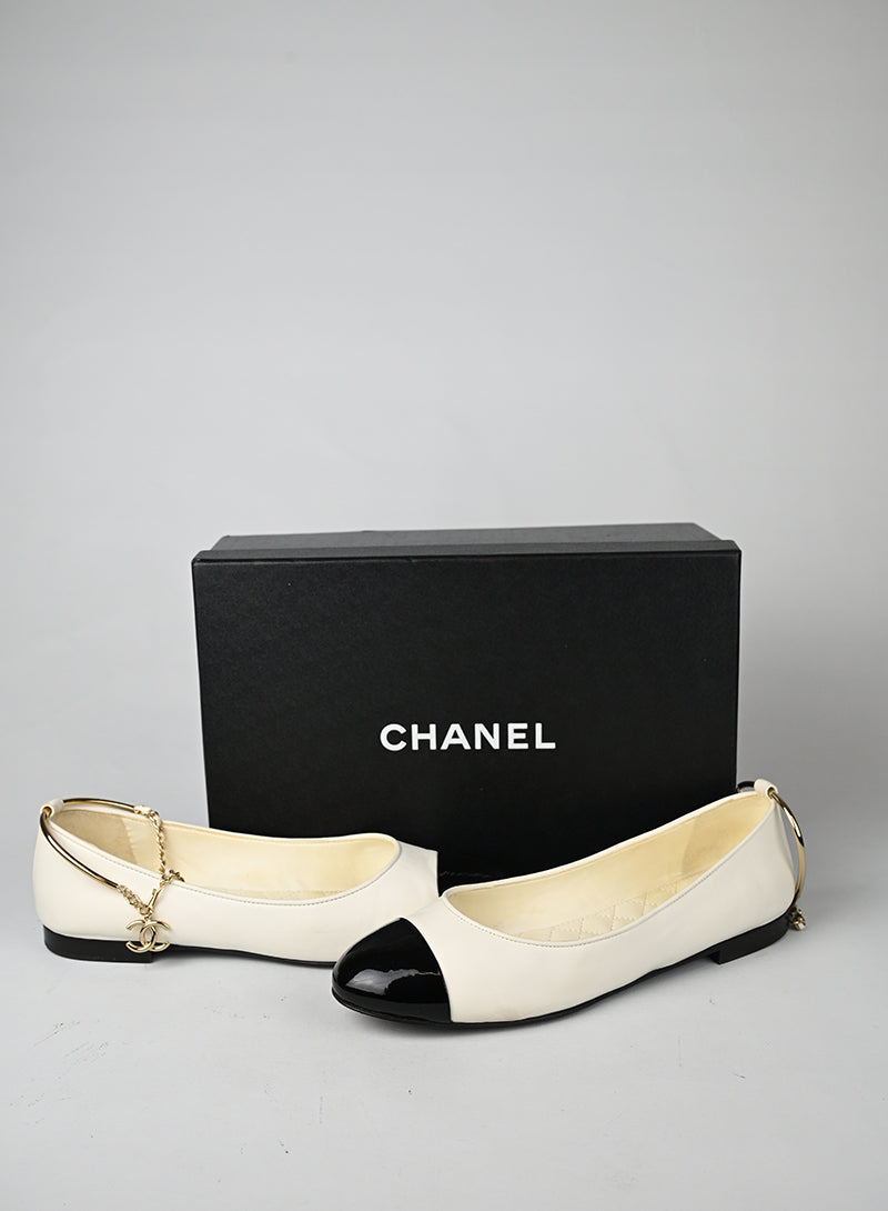 Chanel Ballerine in pelle Bianche - N. 40½