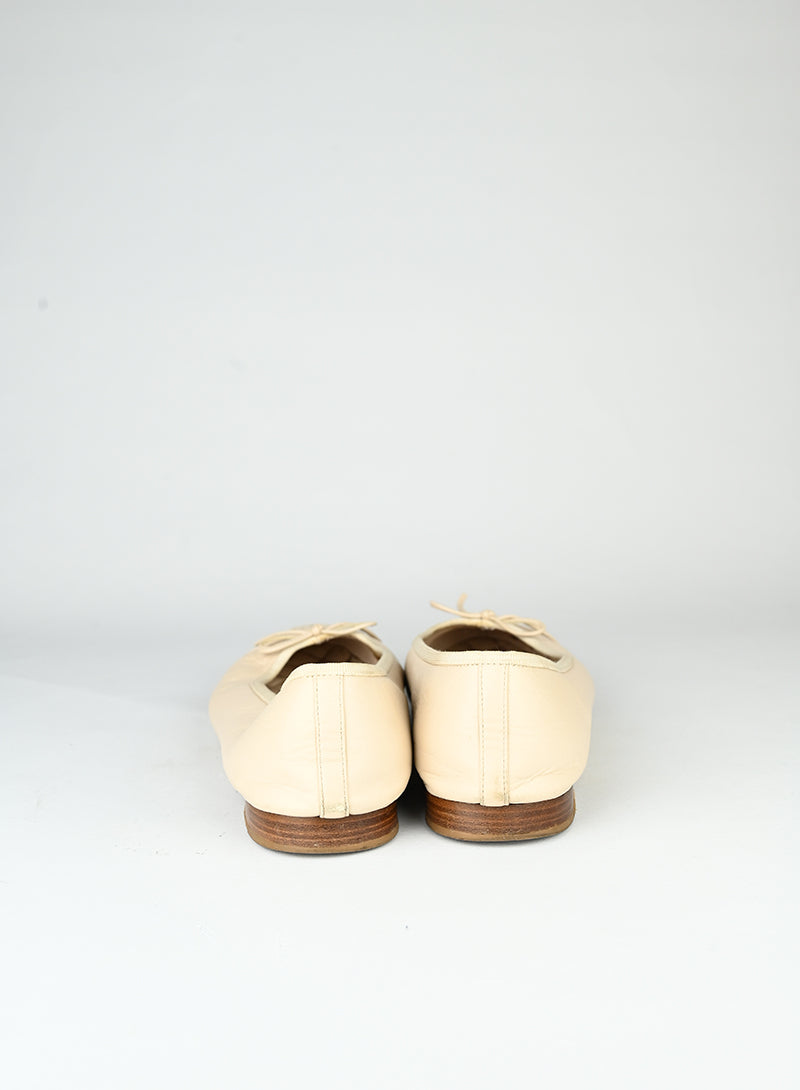 Chanel Ballerine in pelle panna - N. 40 ½