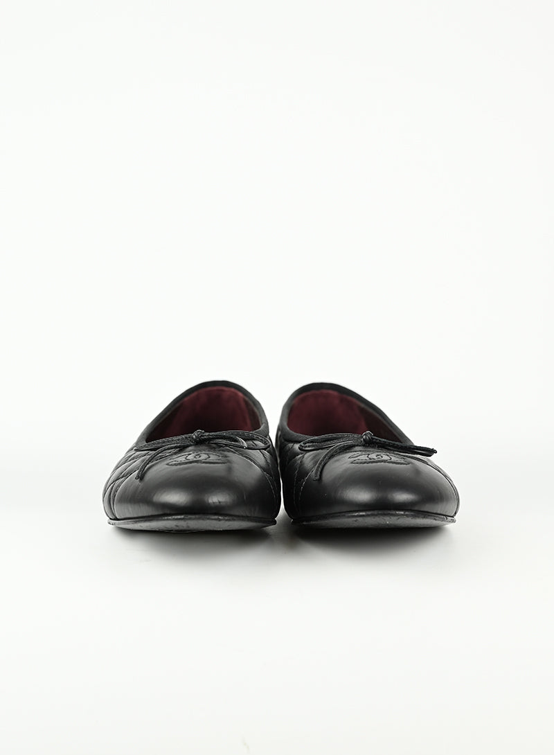 Chanel Ballerine in pelle nera - N. 39 ½