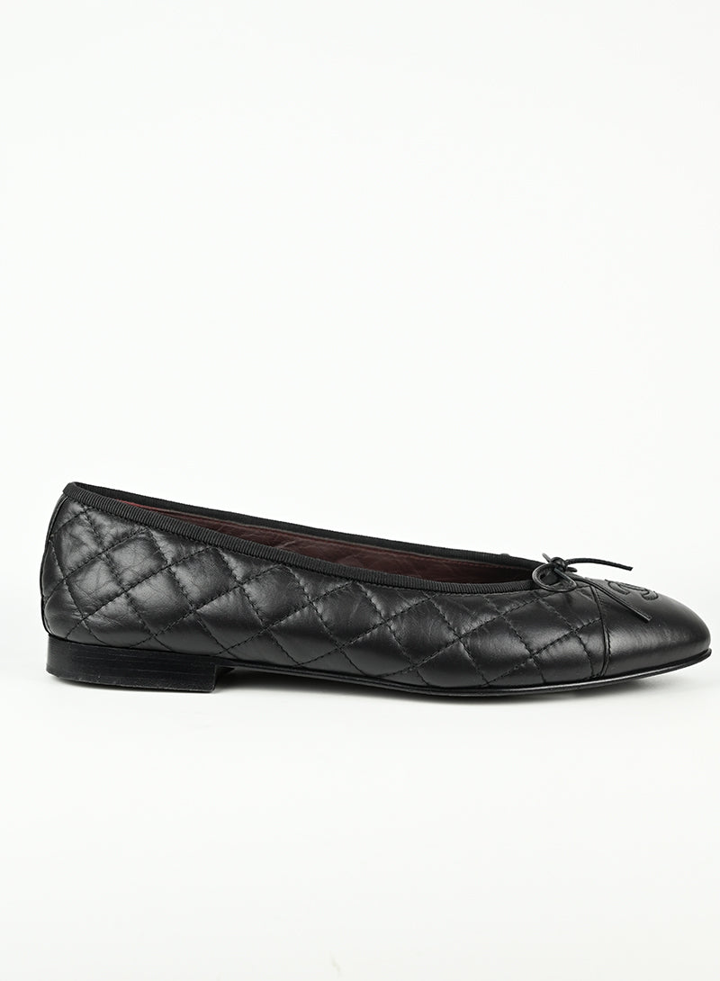 Chanel Ballerine in pelle nera - N. 39 ½