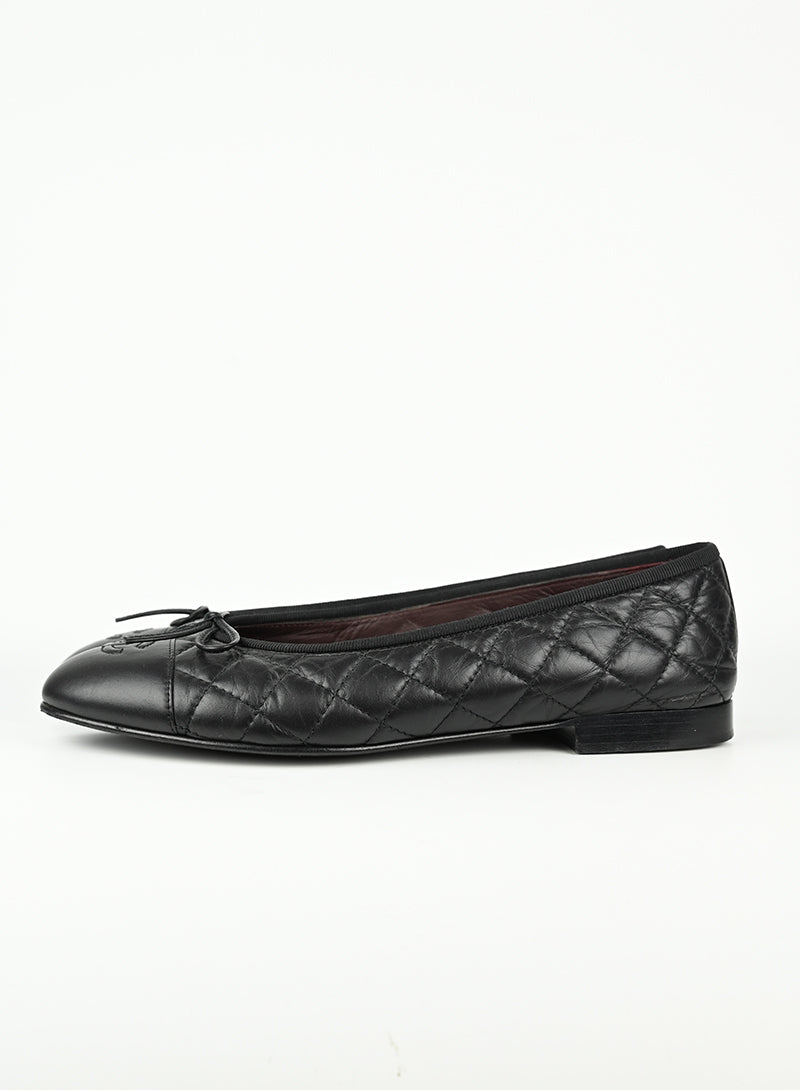 Chanel Ballerine in pelle nera - N. 39 ½