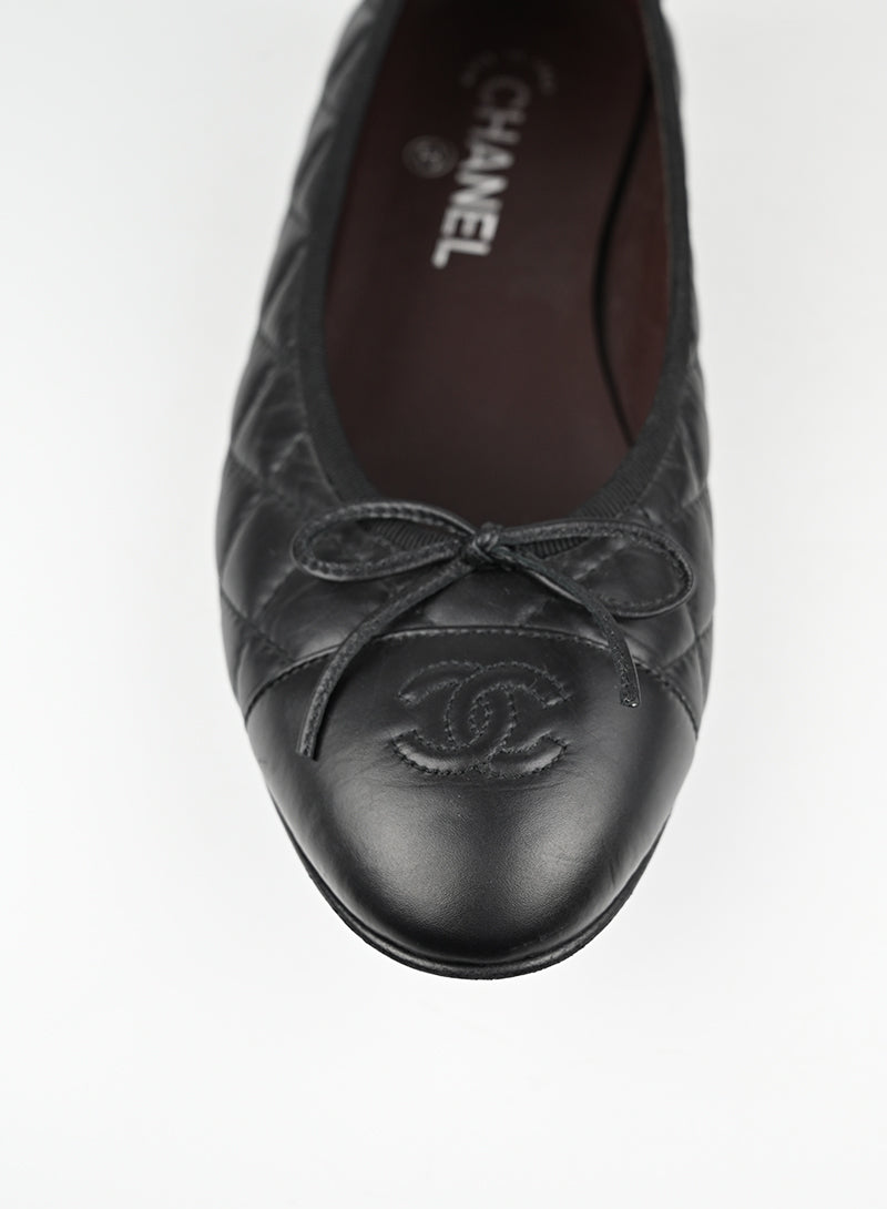 Chanel Ballerine in pelle nera - N. 39 ½