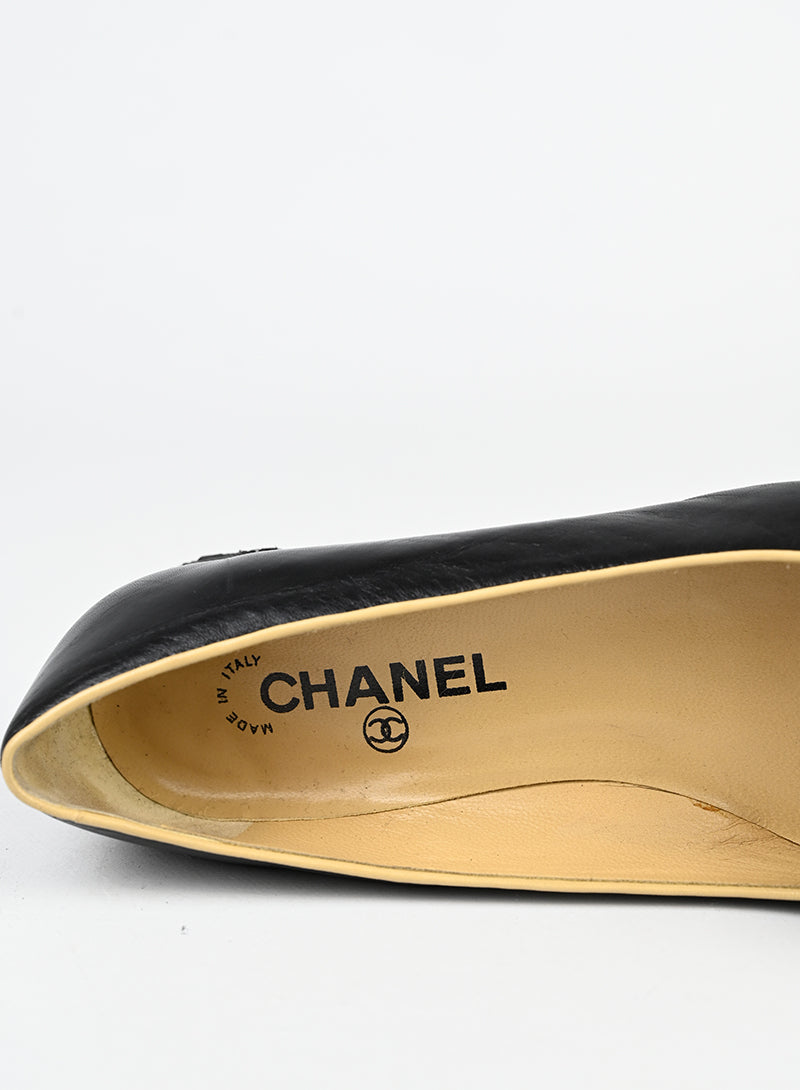 Chanel Ballerine in pelle nere - N. 38 ½