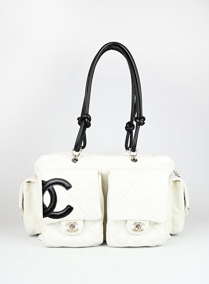 Chanel Borsa Cambon 2004 in pelle bianca -  lesleyluxuryvintage