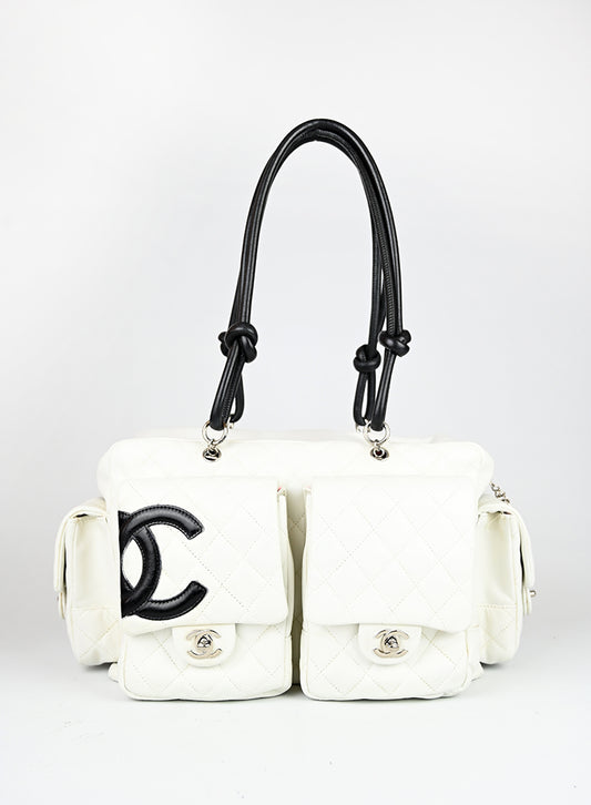 Chanel Borsa Cambon 2004 in pelle bianca -  lesleyluxuryvintage