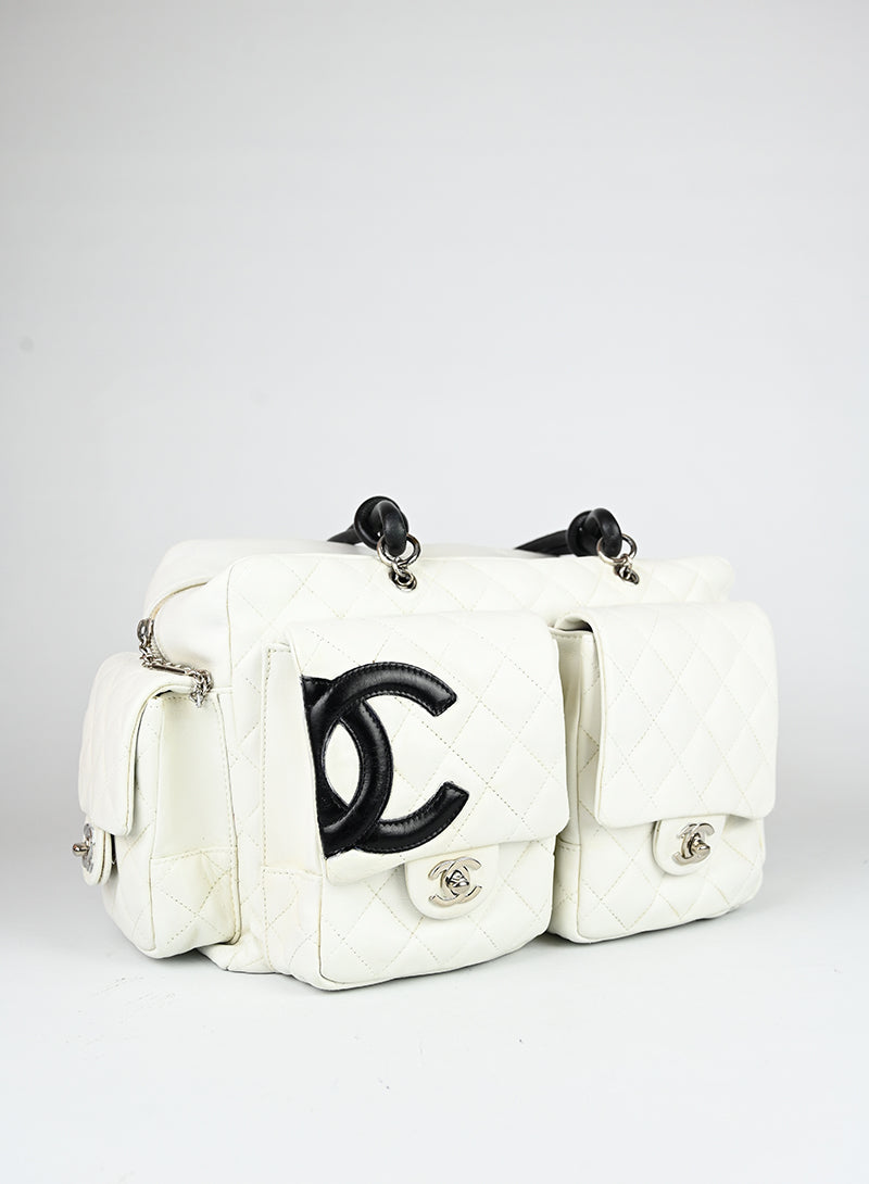 Chanel Borsa Cambon 2004 in pelle bianca -  lesleyluxuryvintage