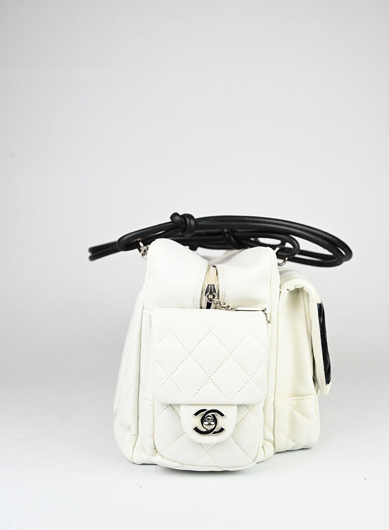Chanel Borsa Cambon 2004 in pelle bianca -  lesleyluxuryvintage