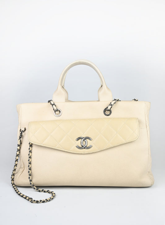 Chanel Borsa Coco Break in pelle beige