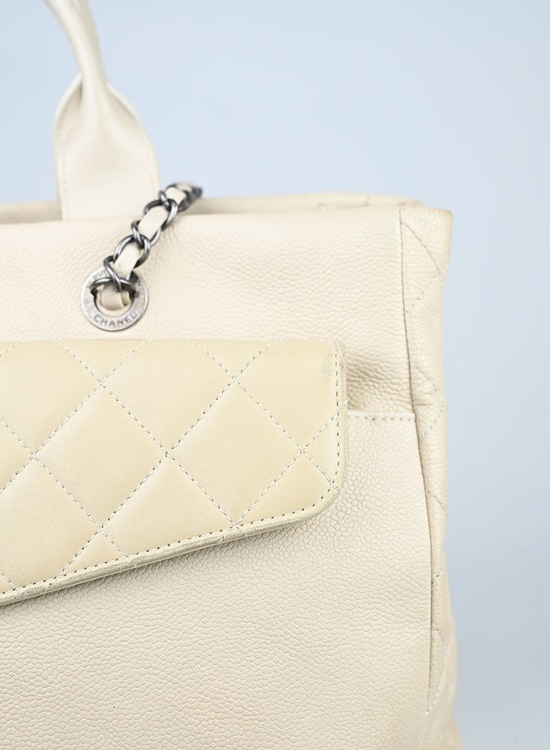 Chanel Borsa Coco Break in pelle beige