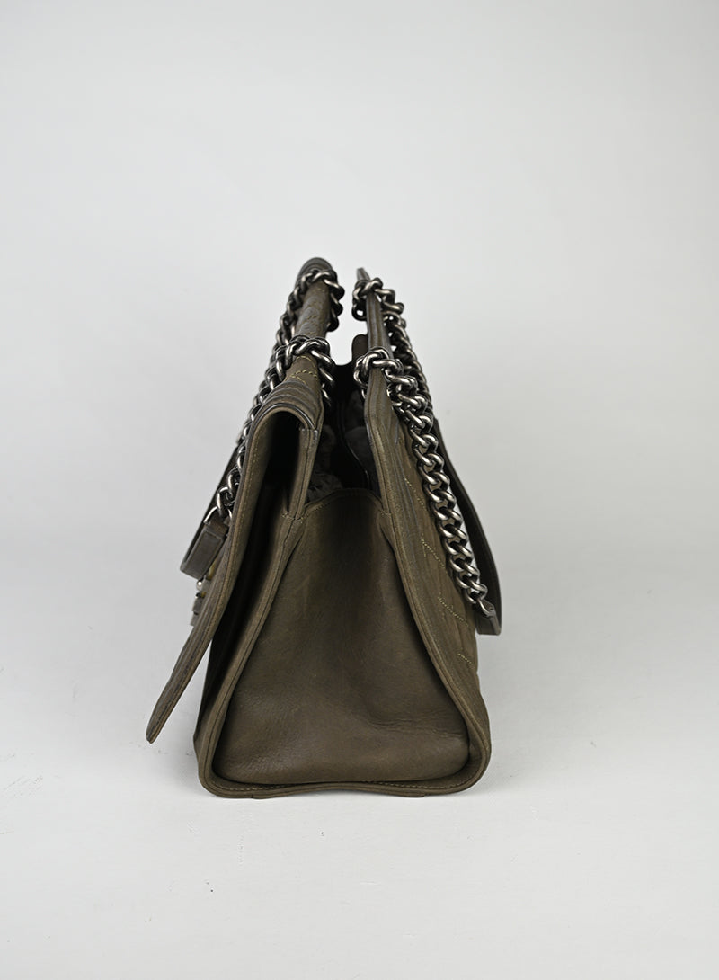 Chanel Boy Shopping Tote Pelle Fango