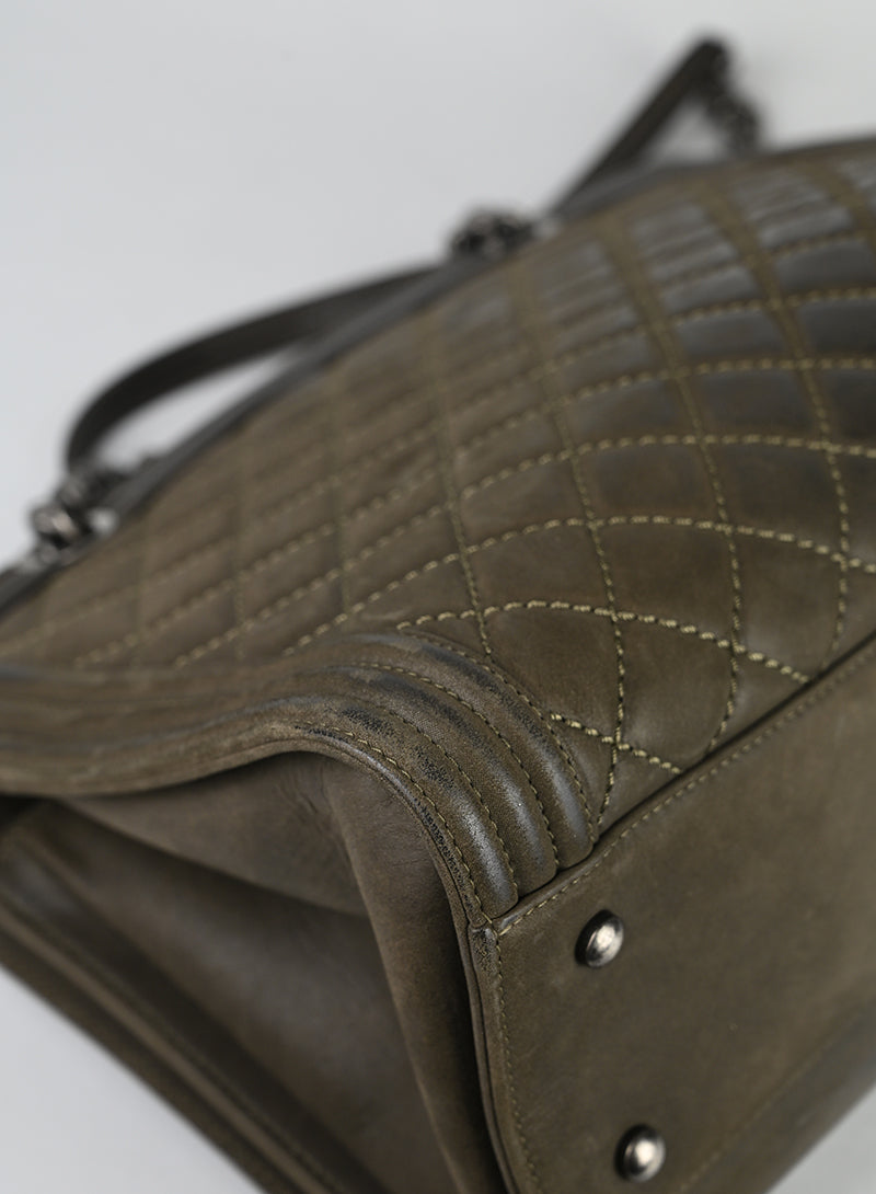 Chanel Boy Shopping Tote Pelle Fango