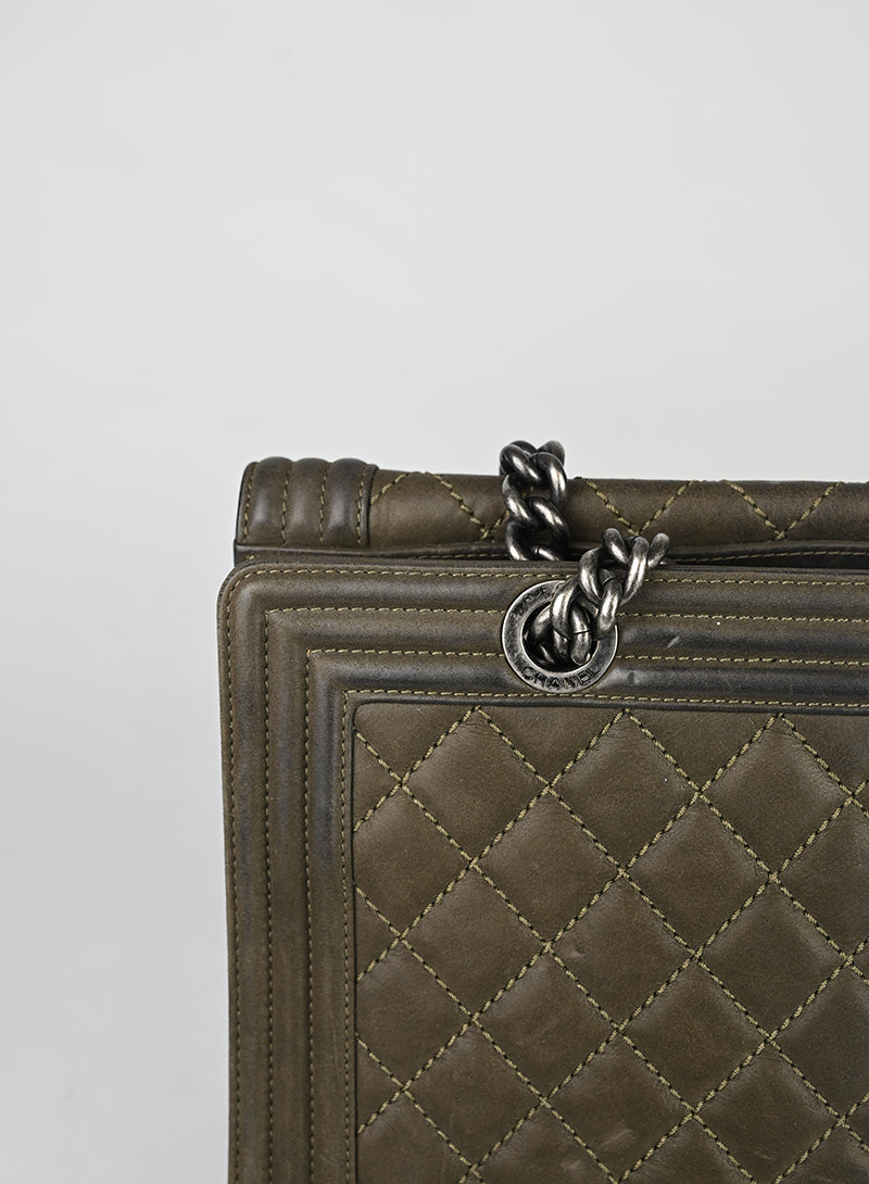 Chanel Boy Shopping Tote Pelle Fango