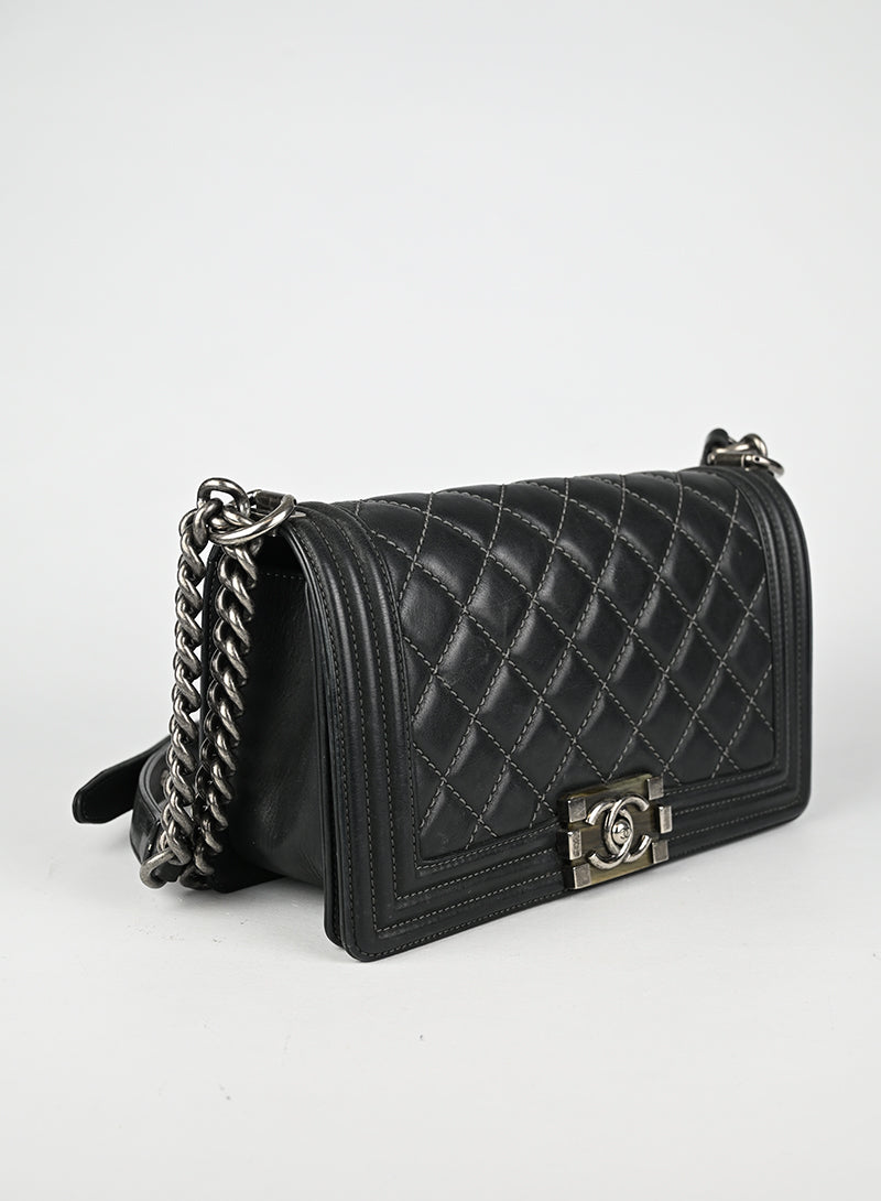 Chanel Borsa Boy Pelle Grigia 2015-2016