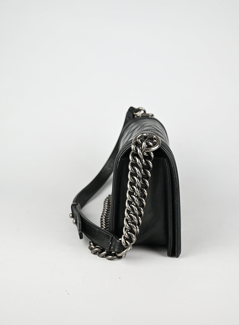 Chanel Borsa Boy Pelle Grigia 2015-2016