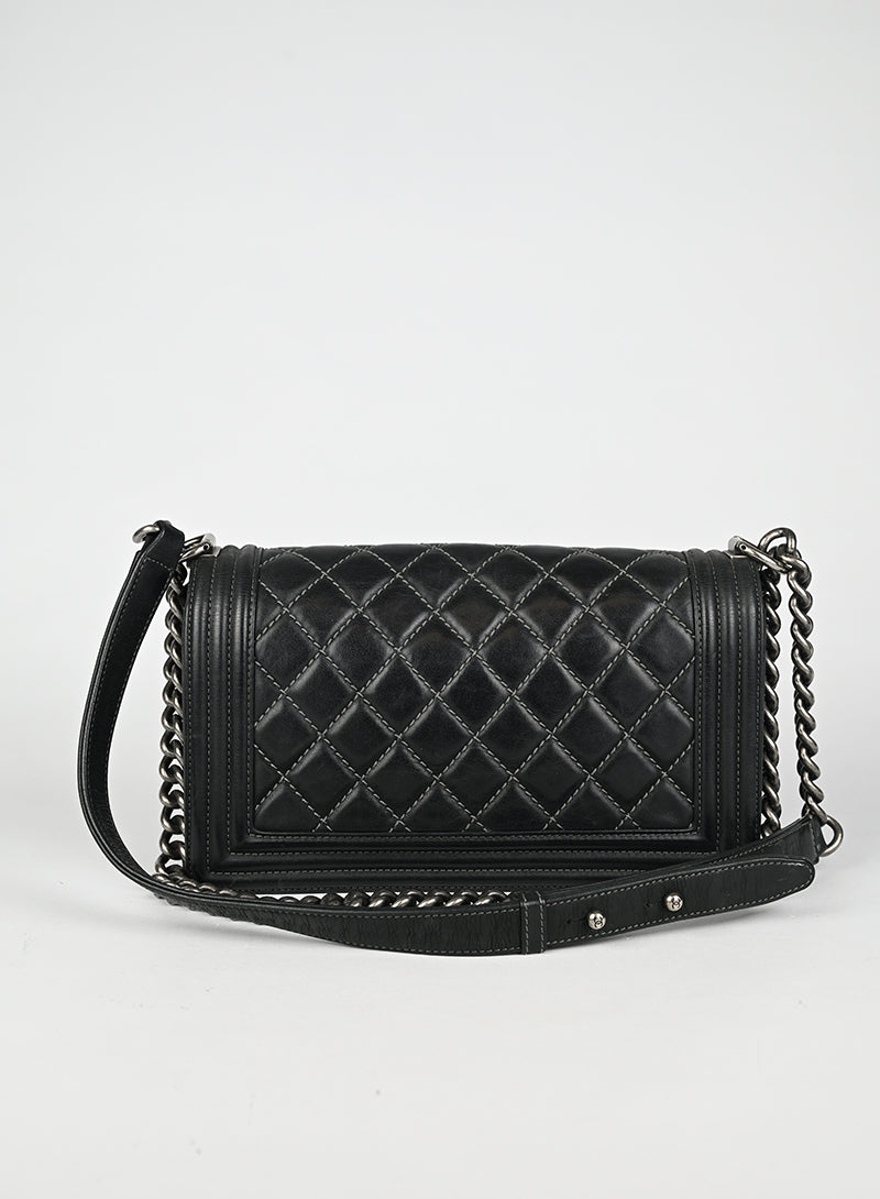 Chanel Borsa Boy Pelle Grigia 2015-2016
