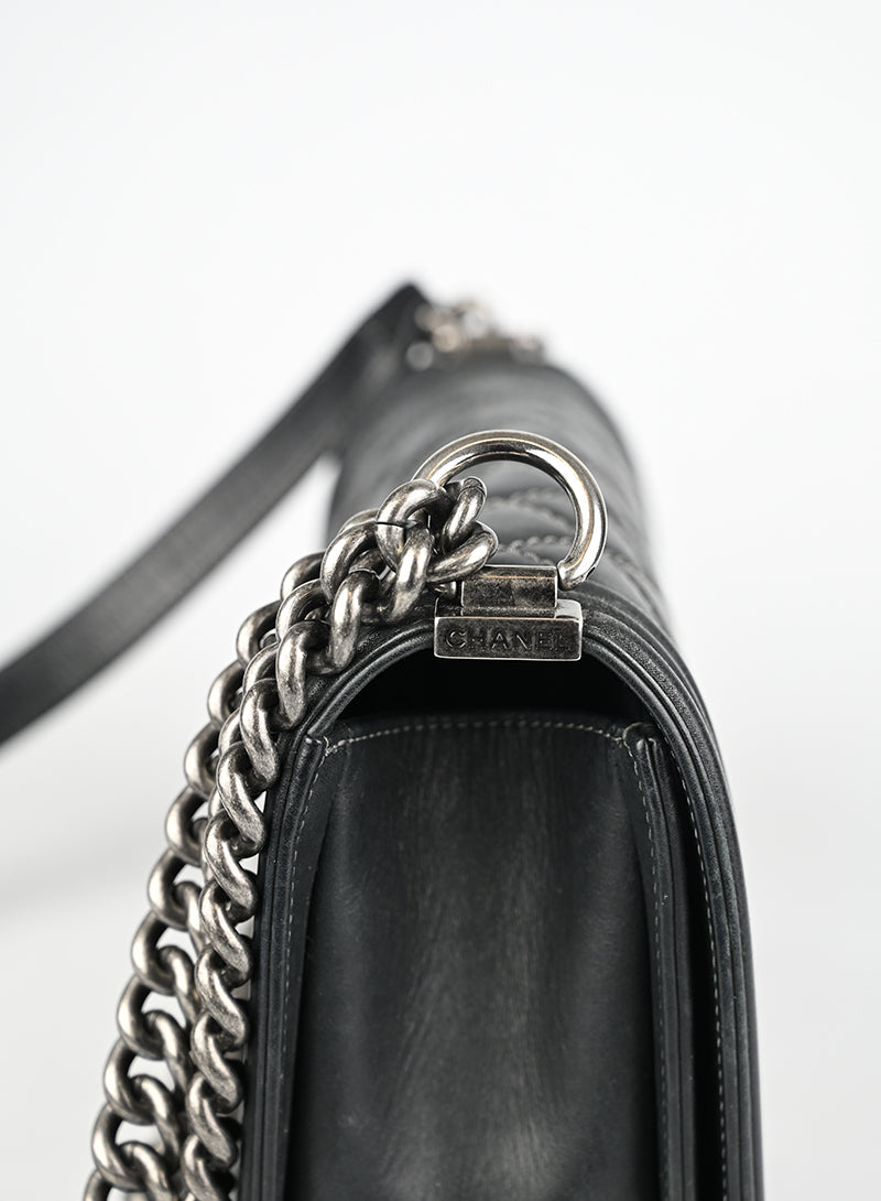 Chanel Borsa Boy Pelle Grigia 2015-2016