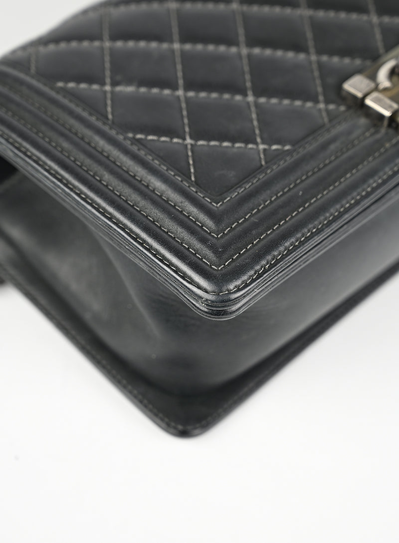 Chanel Borsa Boy Pelle Grigia 2015-2016