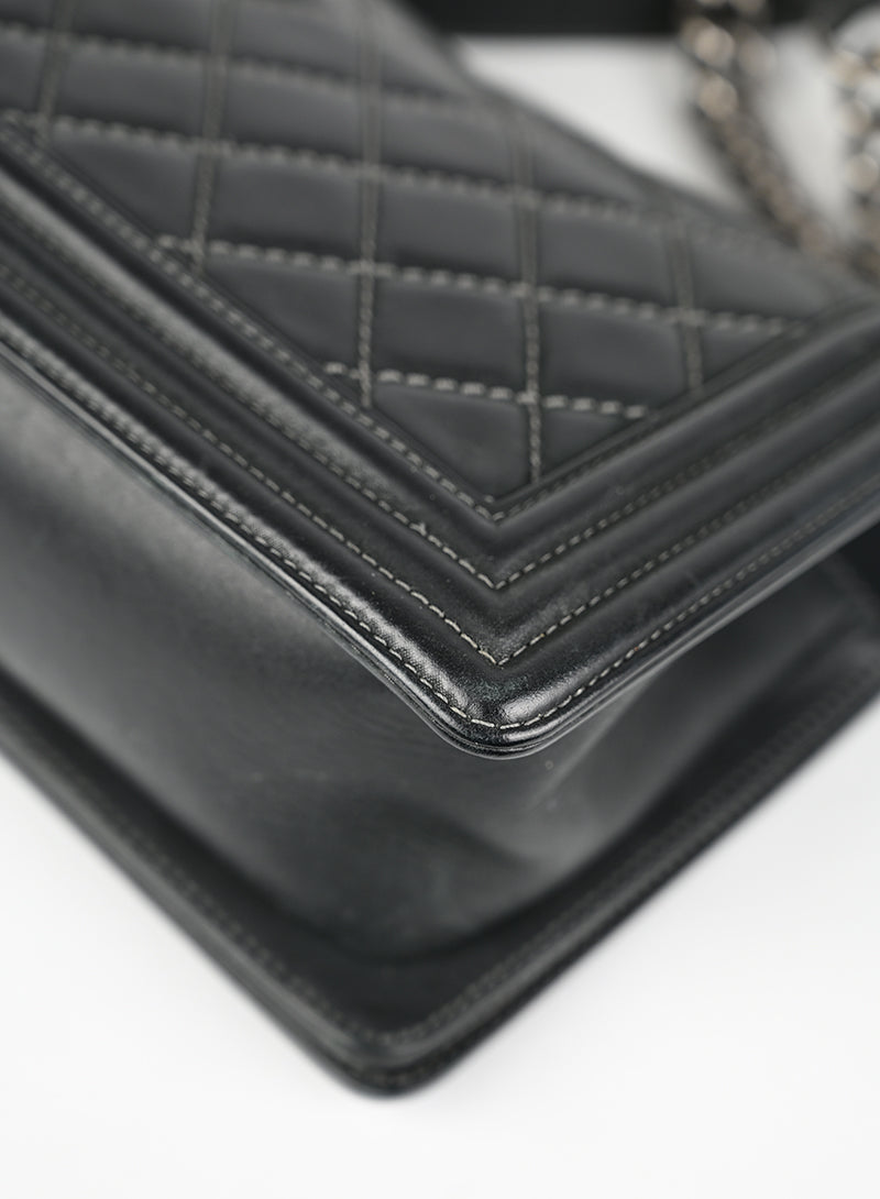 Chanel Borsa Boy Pelle Grigia 2015-2016