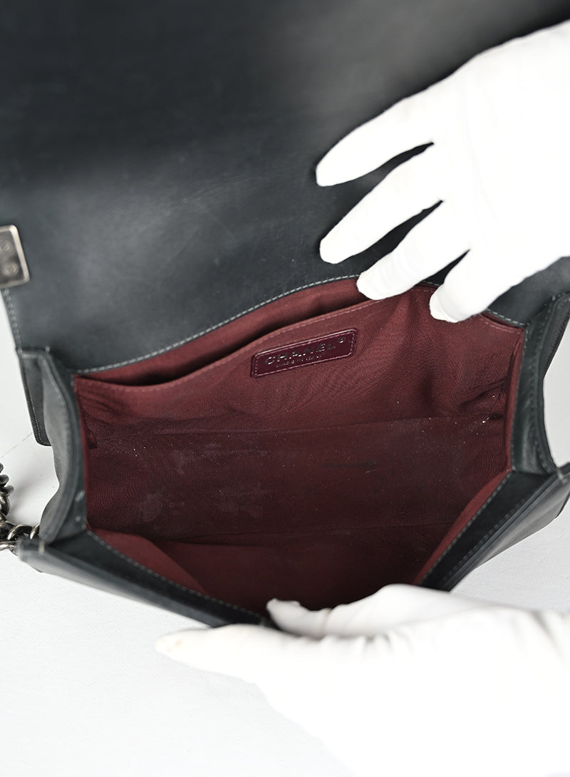 Chanel Borsa Boy Pelle Grigia 2015-2016
