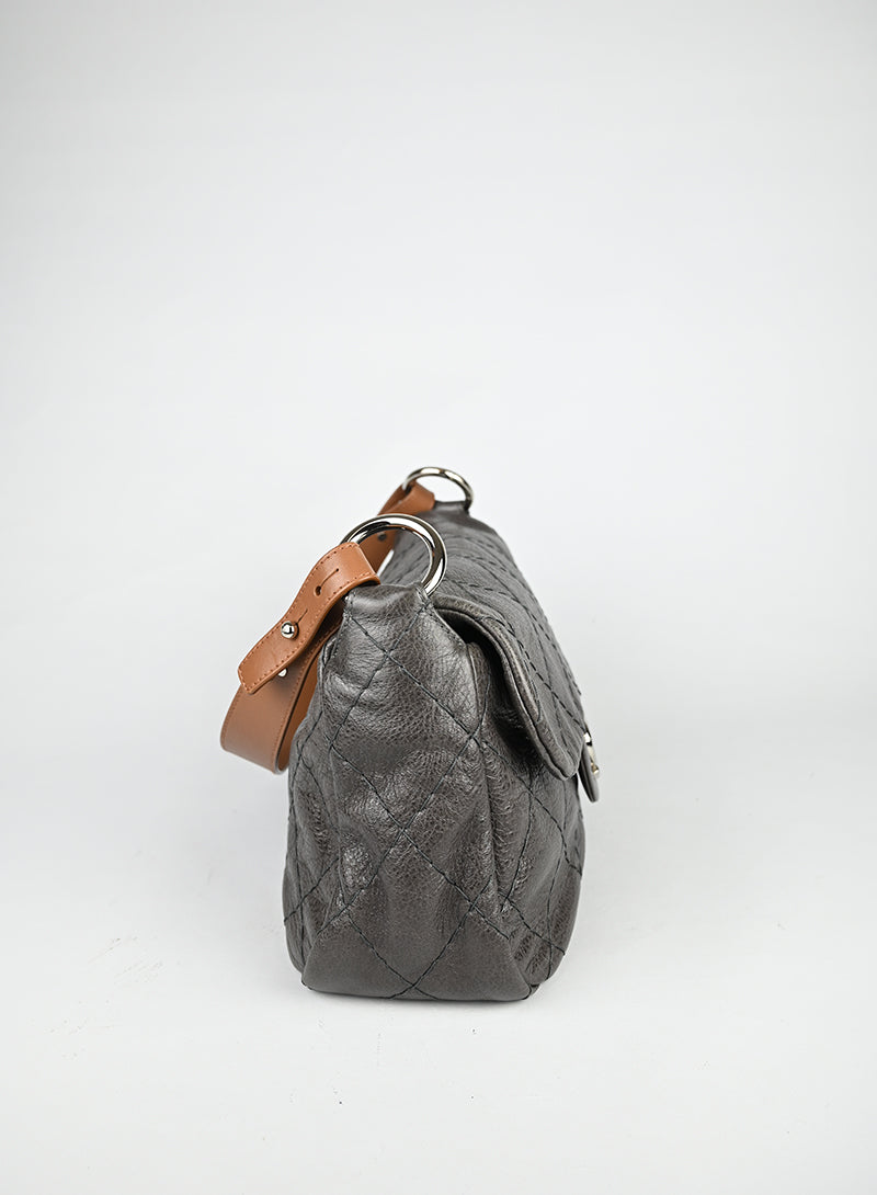 Chanel Borsa in pelle marrone