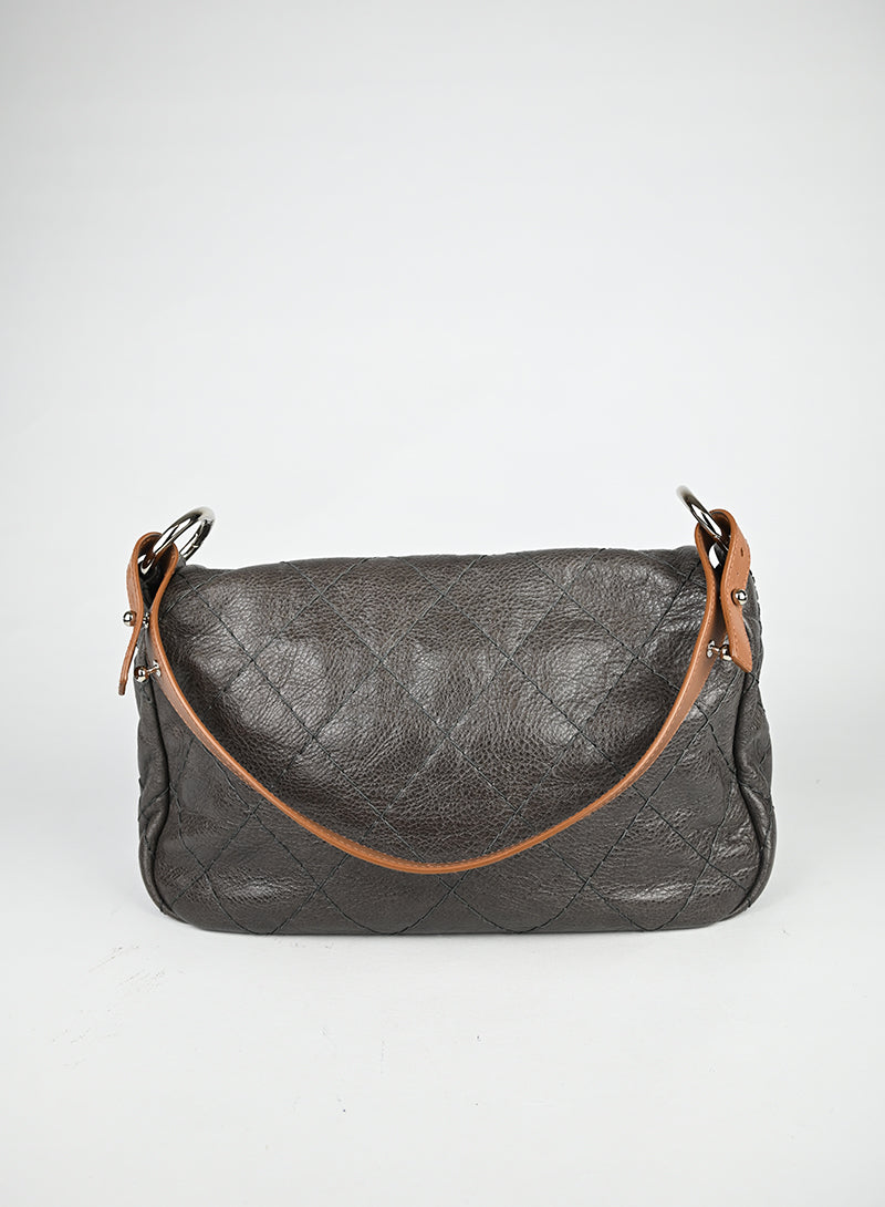 Chanel Borsa in pelle marrone