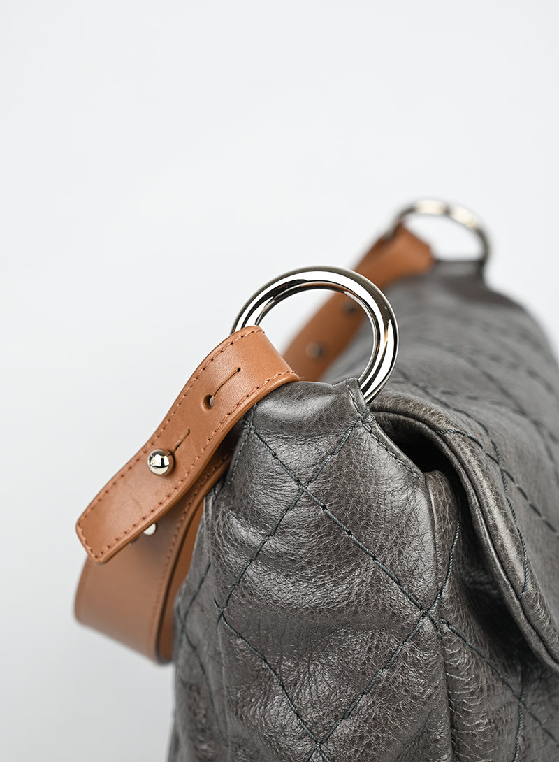 Chanel Borsa in pelle marrone