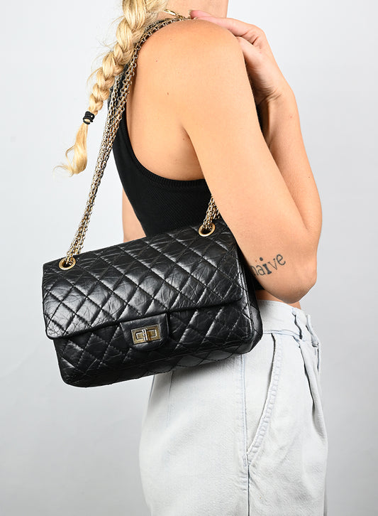 Chanel 2.55 Reissue in pelle nera