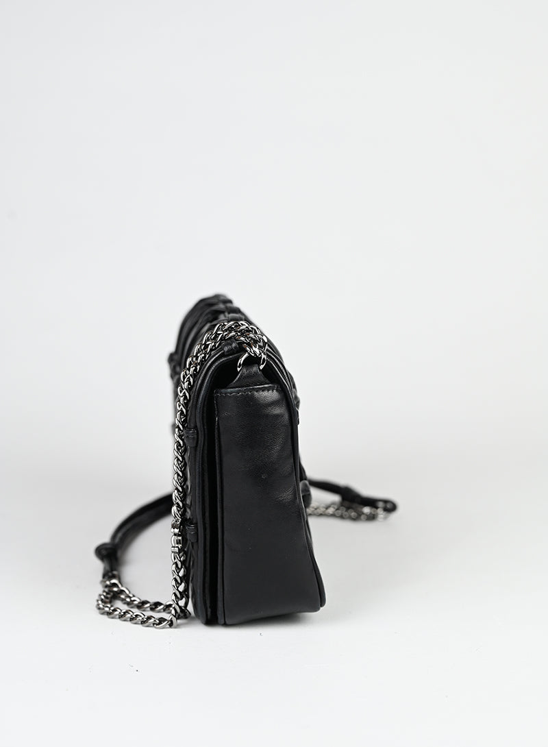 Chanel Borsa Chocolat in pelle nera -  lesleyluxuryvintage